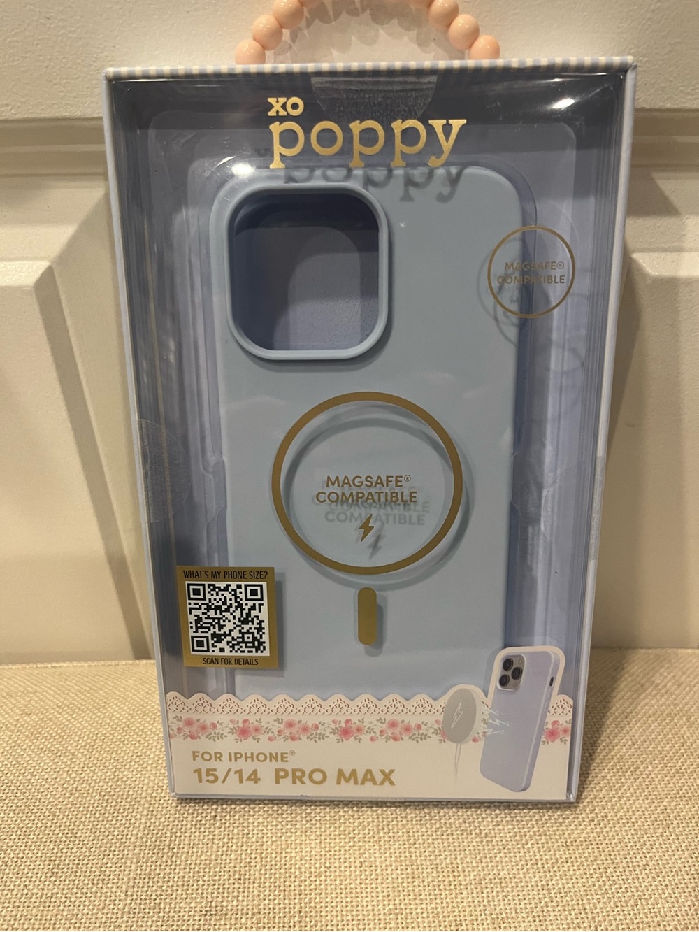 NWT XO POPPY Light Blue MagSafe-Compatible Case for iPhone 15/14 Pro Max